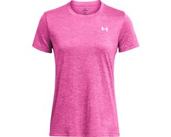 Under Armour Tech Short Sleeve Crew-neck- Twist Dames Sportshirt - Roze - Maat L