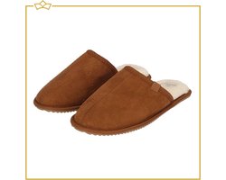 ATTREZZO® Sloffen voor heren en dames - pantoffels - Cognac - 43/44