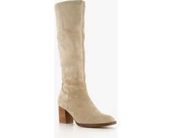 Blue Box hoge dames laarzen met hak beige - Maat 39