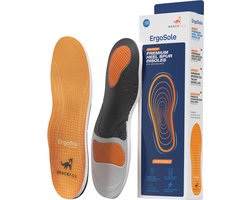 Bracefox® 'ErgoSole' Hielspoor Zooltjes - Medische Inlegzolen - Voor Hielspoor, Fasciitis Plantaris & Platvoeten - Man & Vrouw - Maat L (45-47)