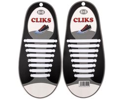 CLIKS elastische veters wit - siliconen veters - kids - volwassenen