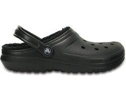 Crocs - Classic Lined Clog - Unisex Sandaal - 43 - 44 - Zwart