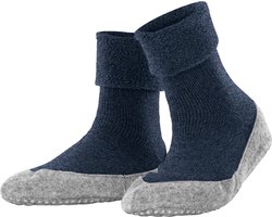 FALKE Cosyshoe antislip noppen merinowol huissokken pantoffels dames blauw - Maat 39-40