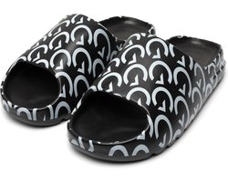 Gareth & Lucas The Seventy-Four Slippers - Badslippers Heren en Dames - Maat 39 - EVA Badslippers - Zwart