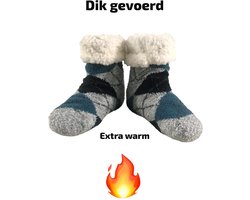 Huissokken super warm - Thermo sokken - Gevoerde flyce sokken - pantoffel sokken - bed sokken - kerst sokken 2024 - maat 43-46