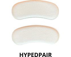 Hypedpair Hielbeschermers | Anti-Slip kussens | Hielzool | hakbeschermer | Inlegzolen | Blaarbeschermers | 1 paar | Beige | Wit