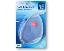 Inlegzolen - Gel - Dames - Gel forfoot - Voeten - Schoenen - Steun - Antislip - 1 paar - Voor beter grip - Comfort - Gel voorvoet - doorzichtig.