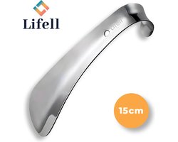 Lifell Schoenlepel - 15cm Compact - Zilvergrijs - RvS