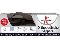 Lucovitaal Orthopedische Slipper Zwart Maat 43-44 1 paar