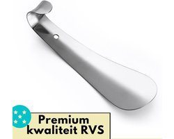 Lynnz® schoenlepel premium kwaliteit metaal RVS 15 cm - stevig - schoentrekker - schoen lepel - klein - schoenlepels - heren - dames