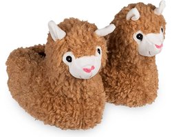 MikaMax Alpaca Sloffen / Lama Sloffen - Dieren Pantoffels - Super Zacht - Houd Je Voeten Heerlijk Warm - One Size Fits All (36 t/m 41)