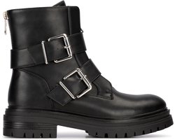 Posh by Poelman JOSIE Dames Bikerboot - Zwart - Maat 38