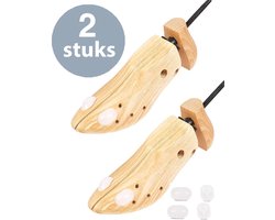 Shoeple Schoenspanner (2 stuks) hout - Voor alle maten - Verstelbare Schoenoprekker - Schoenvormer