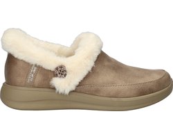 Skechers Hands Free Slip-Ins Cozy Escape dames pantoffel - Taupe - Maat 39