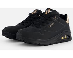 Skechers Uno - Golden Air Dames Sneakers - Zwart - Maat 38