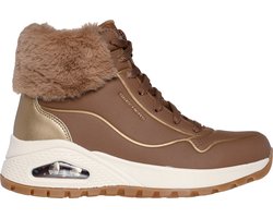 Skechers Uno Rugged - Fall Shimmer Dames Laarzen - Taupe/Goud - Maat 38