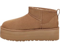 UGG CLASSIC ULTRA MINI PLATFORM W - Gevoerde laarzenSnowbootsDames laarzen - Kleur: Cognac - Maat: 39