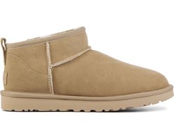 UGG Enkellaarsjes Dames / Laarzen / Damesschoenen - Suède - Ultra Mini - Zand - Maat 39