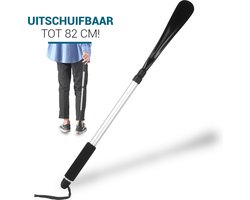 Vannons Schoenlepel - Schoenlepel Lang - Uitschuifbaar tot 80cm - Zwart