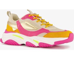 Blue Box dames dad sneakers roze oranje - Maat 40 - Extra comfort - Memory Foam