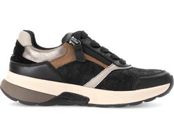 Gabor rollingsoft sensitive 56.847.65 - dames rollende wandelsneaker - zwart - maat 42 (EU) 8 (UK)