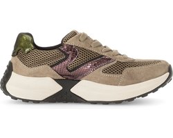 Gabor rollingsoft sensitive 56.996.43 - dames rollende wandelsneaker - beige - maat 38.5 (EU) 5.5 (UK)