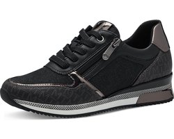 MARCO TOZZI MT Soft Lining - removeable insole Dames Sneakers - BLACK/GUN MTL - Maat 38