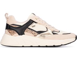 Posh by Poelman CARO Dames Sneaker - Beige met combinatie - maat 40