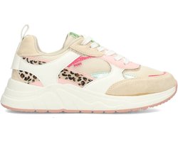 POSH by Poelman ROSIE Dames Sneakers - Beige Met Combinatie - 40