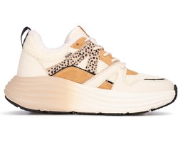 Posh by Poelman WAVY Dames Sneaker - Beige met combinatie - maat 39