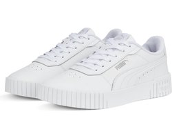 PUMA Carina 2,0 Dames Sneakers - Wit/Zilver - Maat 41