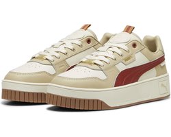 PUMA Carina Street Lux Dames Sneakers - Alpine Snow-Mars Red-Toasted Almond - Maat 40.5