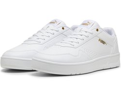 PUMA Court Classic Unisex Sneakers - PUMA White-PUMA Gold - Maat 43