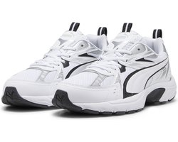 PUMA Milenio Tech Unisex Sneakers - Puma White-Puma Black-Puma Silver - Maat 43