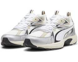 PUMA Milenio Tech Unisex Sneakers - Warm White-PUMA White-PUMA Silver - Maat 39