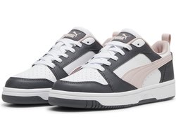 PUMA Rebound v6 Low Unisex Sneakers - Strong Gray-Mauve Mist-PUMA White - Maat 39