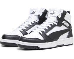 PUMA Rebound v6 Unisex Sneakers - PUMA White-PUMA Black-Shadow Gray-PUMA White - Maat 40