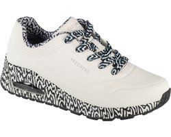 Skechers Uno - Mini Drip 177959-WBK, Vrouwen, Wit, Sneakers, maat: 40