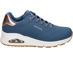 Skechers Uno-Shimmer Away dames sneakers blauw - Maat 36