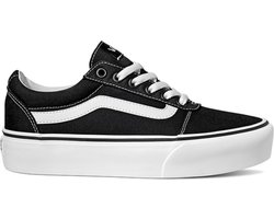 VANS WM Ward Platform (Canvas) Black/White -Maat 36