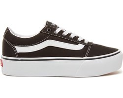 VANS WM Ward Platform (Canvas) Black/White -Maat 38