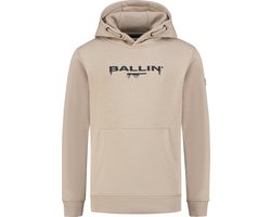 Ballin Amsterdam - Jongens Regular fit Sweaters Hoodie LS - Taupe - Maat 12