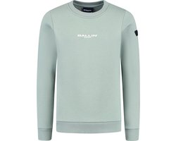 Ballin Amsterdam - Jongens Slim fit Sweaters Crewneck LS - Dark Mint - Maat 14