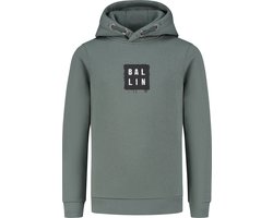 Ballin Amsterdam - Jongens Slim fit Sweaters Hoodie LS - Army Green - Maat 16