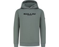 Ballin Amsterdam - Jongens Slim fit Sweaters Hoodie LS - Army Green - Maat 8