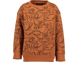 Blue Seven Sweater Blue Seven Dinosaurussen bruin Kids & Kind Jongens Bruin - Maat: 122