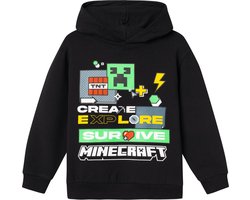 NAME IT NKMSINCE MINECRAFT NREG SWEAT WH BRU BFU Jongens Trui - Maat 116