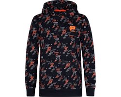 Petrol Industries - Jongens All-over print Hoodie Chevak - Blauw - Maat 140