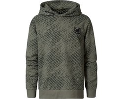 Petrol Industries - Jongens All-over Print Hoodie Shaktoolik - Groen - Maat 164