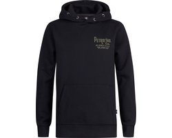 Petrol Industries - Jongens Logo-print Hoodie SaintPaulIsland - Zwart - Maat 164